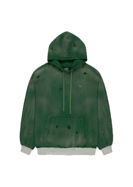 Oversized Green Sun-faded Hoodie