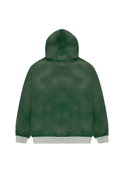 Oversized Green Sun-faded Hoodie