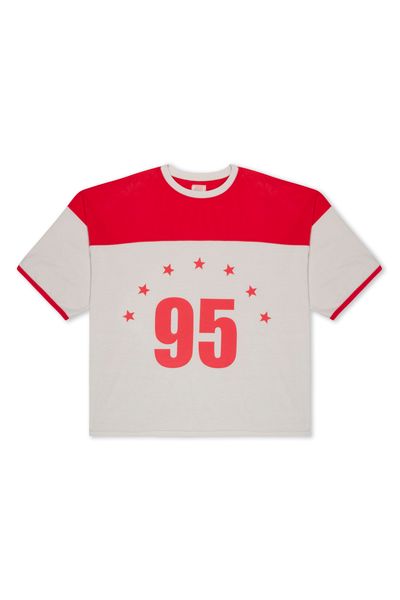 Oversized 95 Football Jersey Red/White