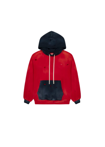 Oversized Color Block Sun-faded hoodie