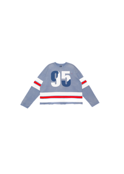 Blue Sun-faded Football Jersey