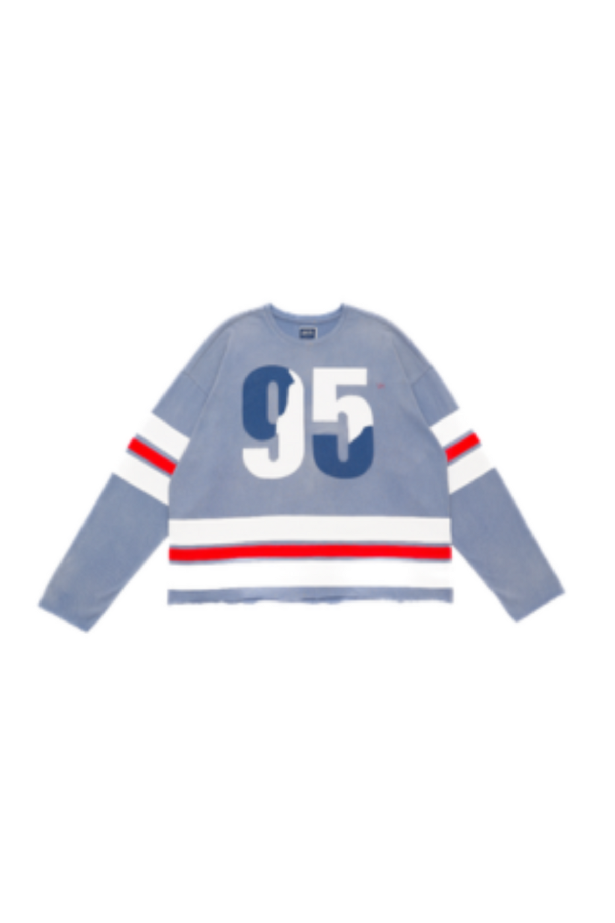 Blue Sun-faded Football Jersey