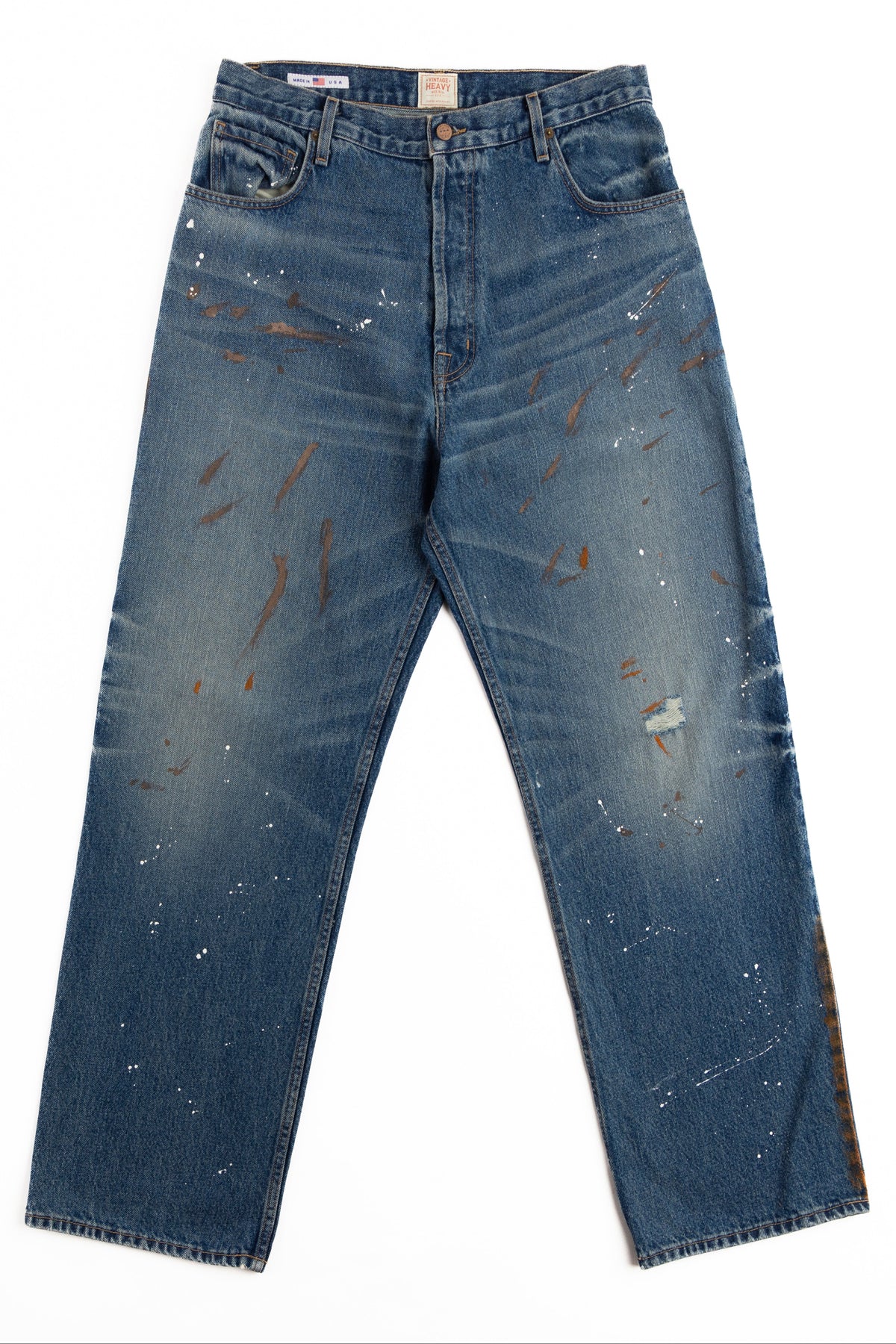 5-Pocket Splattered Denim