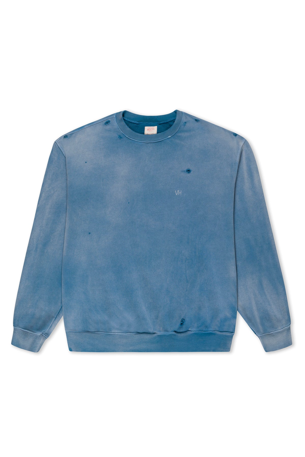 Blue Oversized Aged Crew