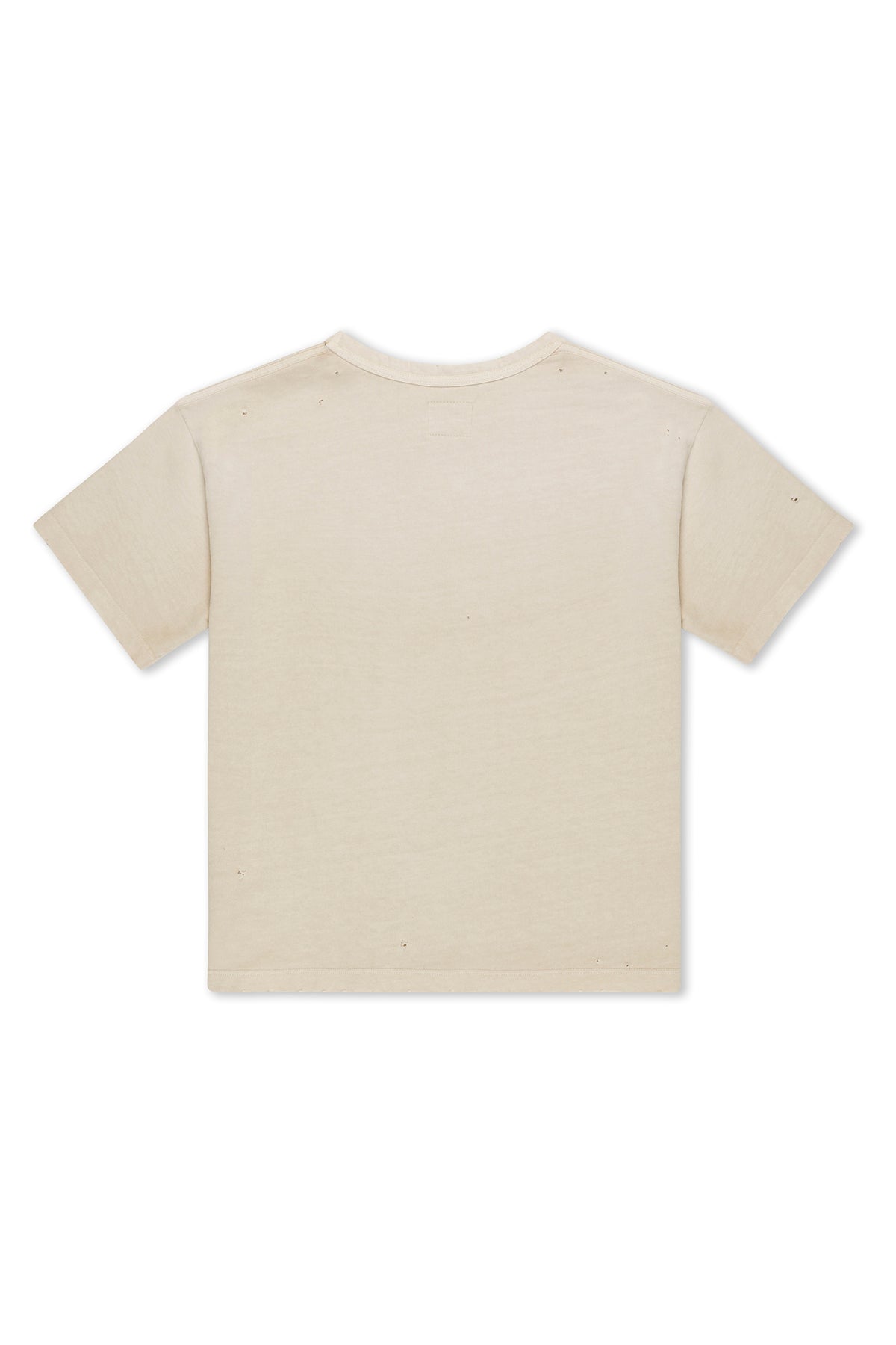 Cream Cropped Aged Tee