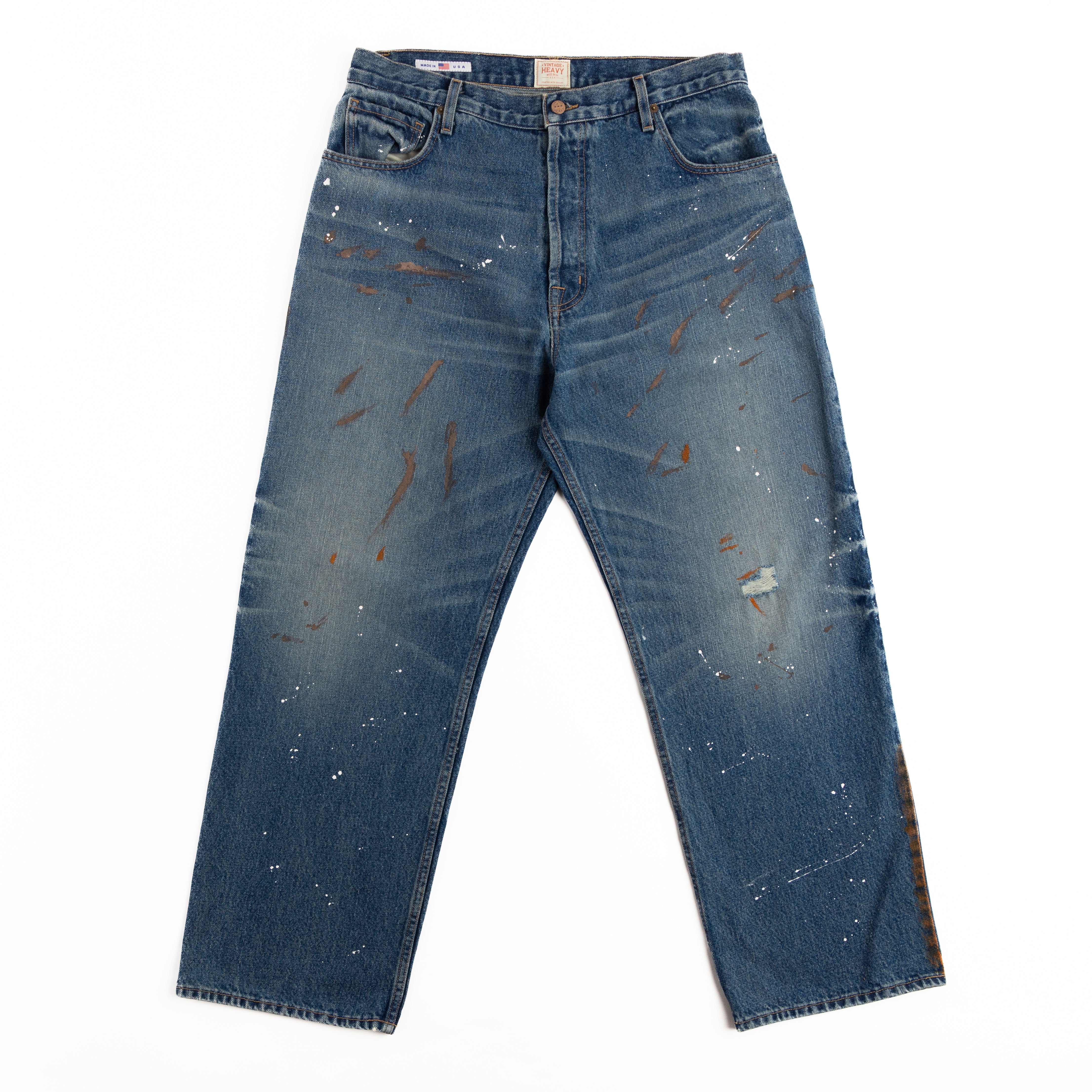 5-Pocket Splattered Denim