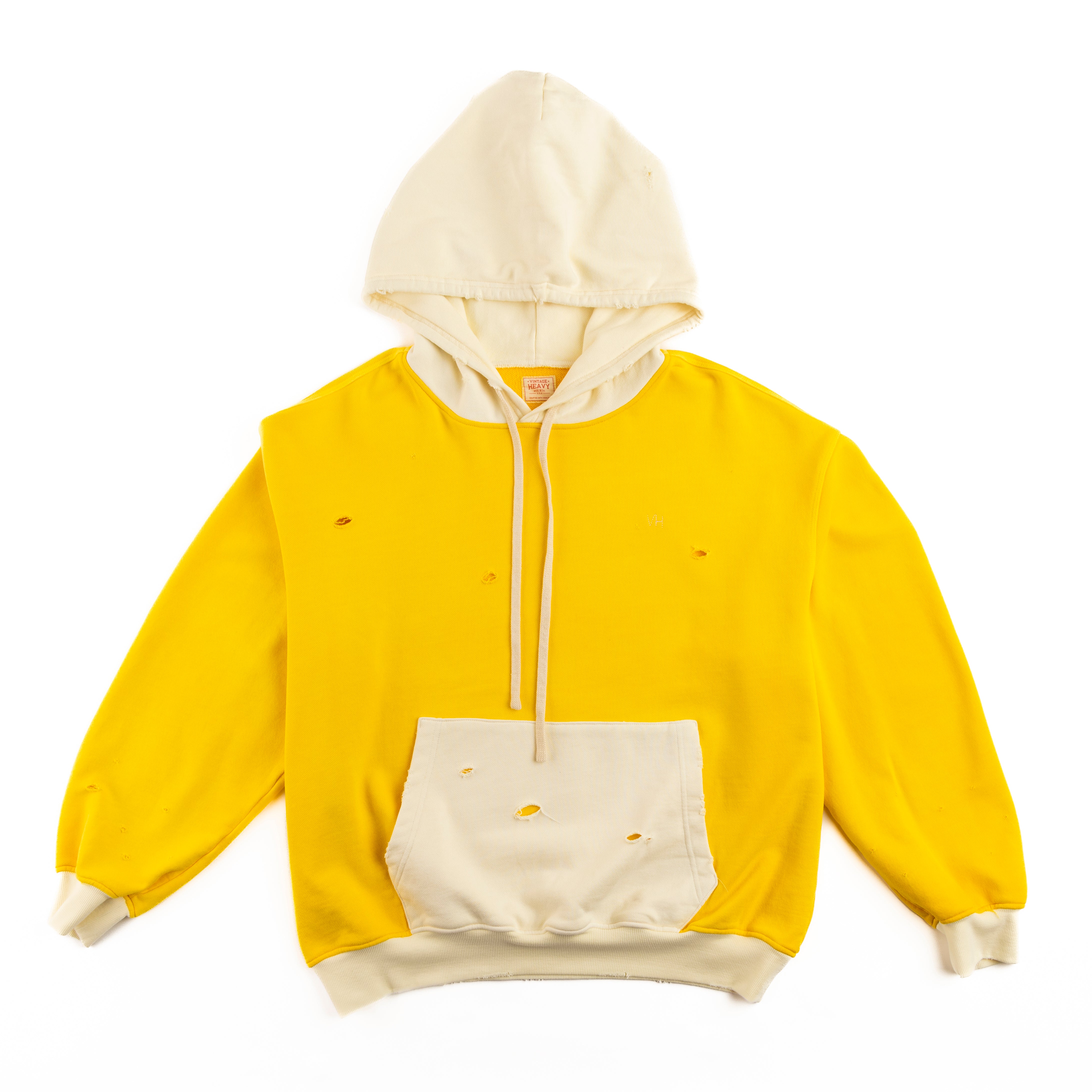 Oversized Yellow color block hoodie