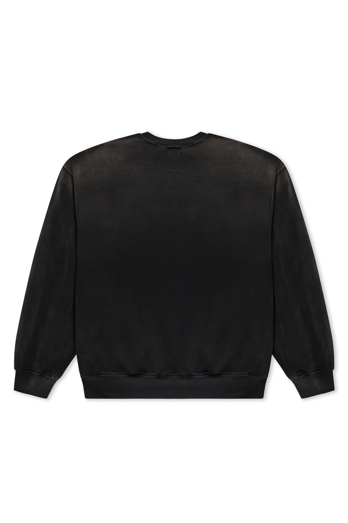 Black Oversized Aged Crew