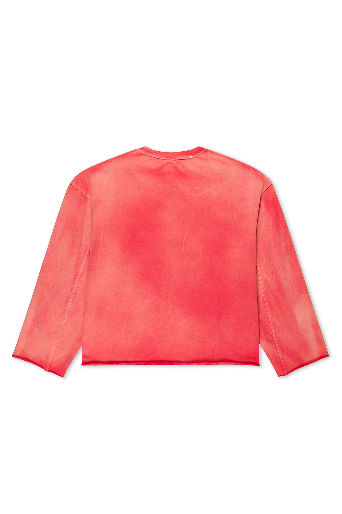 Red Cropped Aged Crewneck