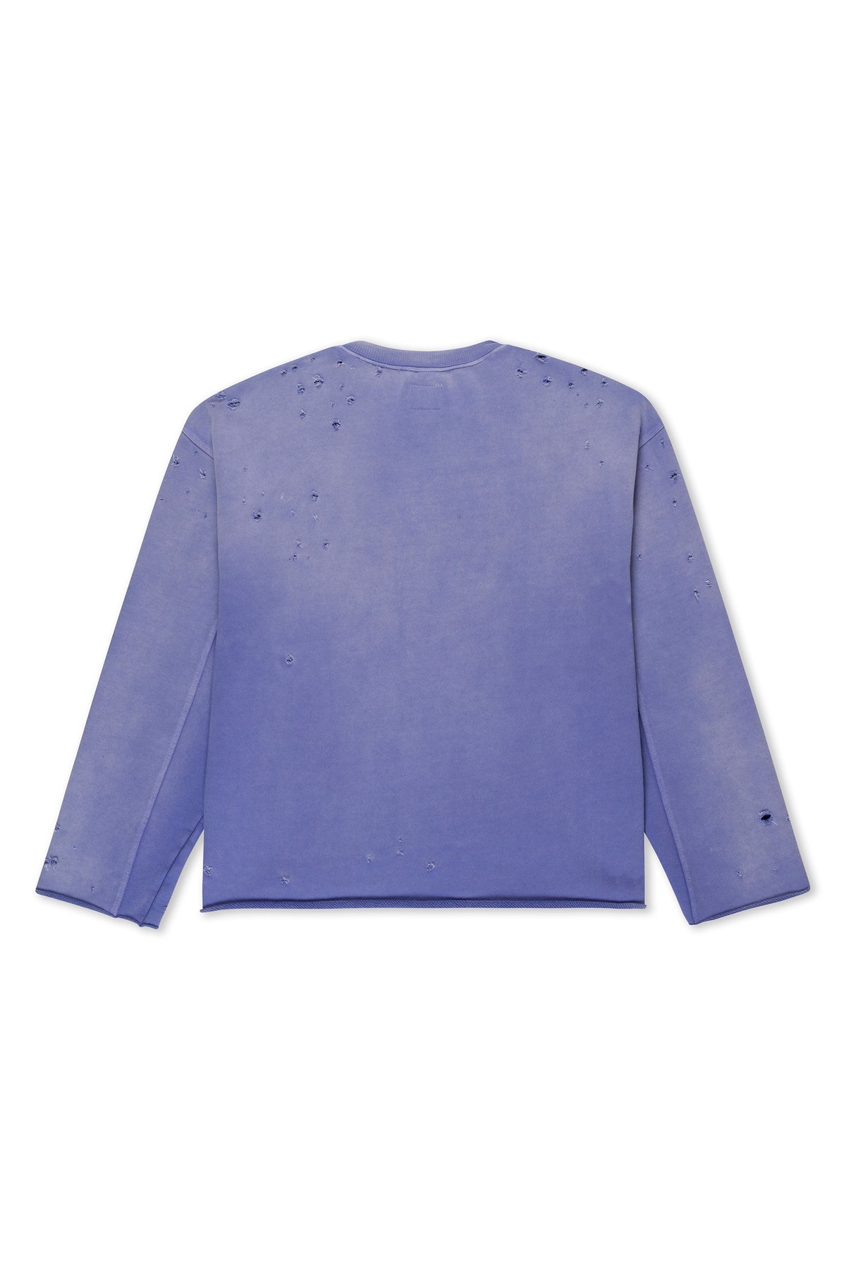 Blue Cropped Aged Crewneck