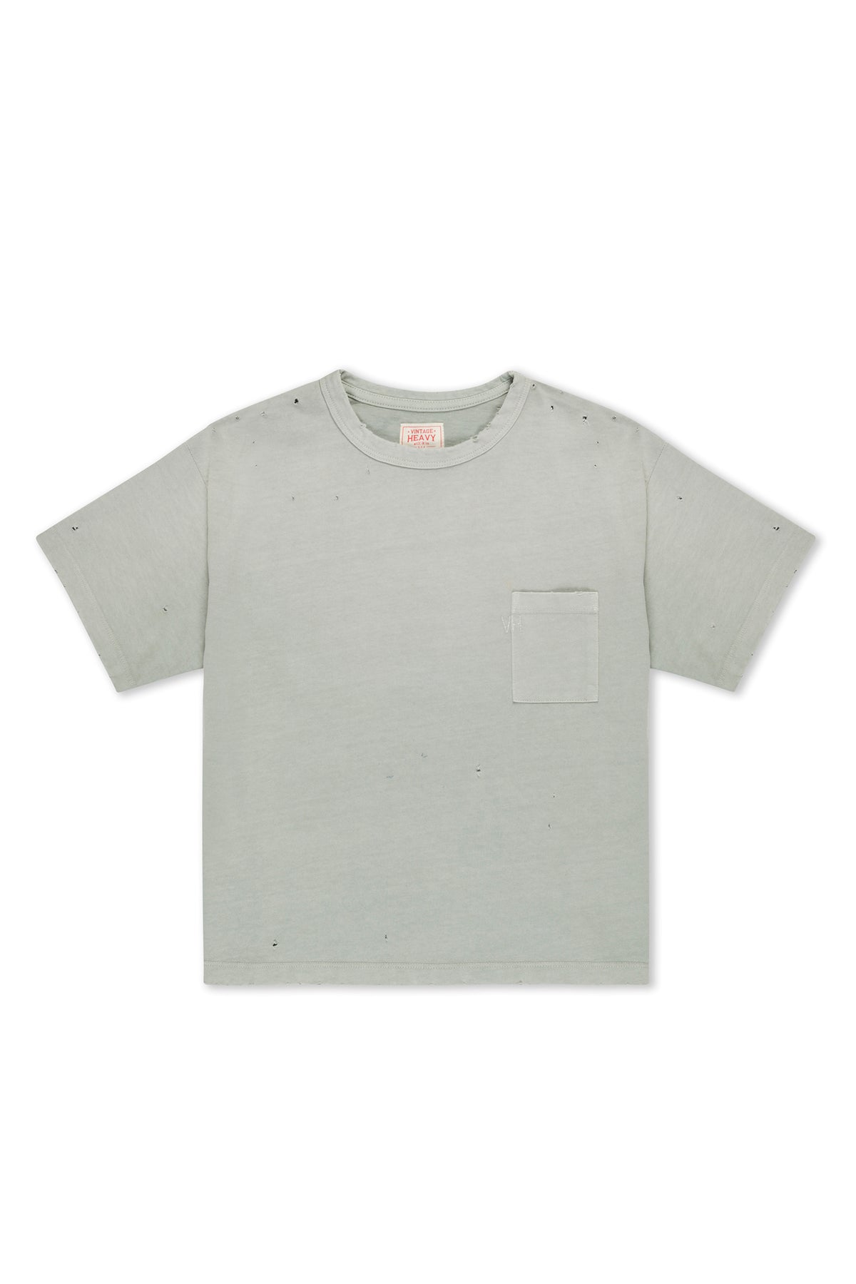 Grey Cropped Aged Tee